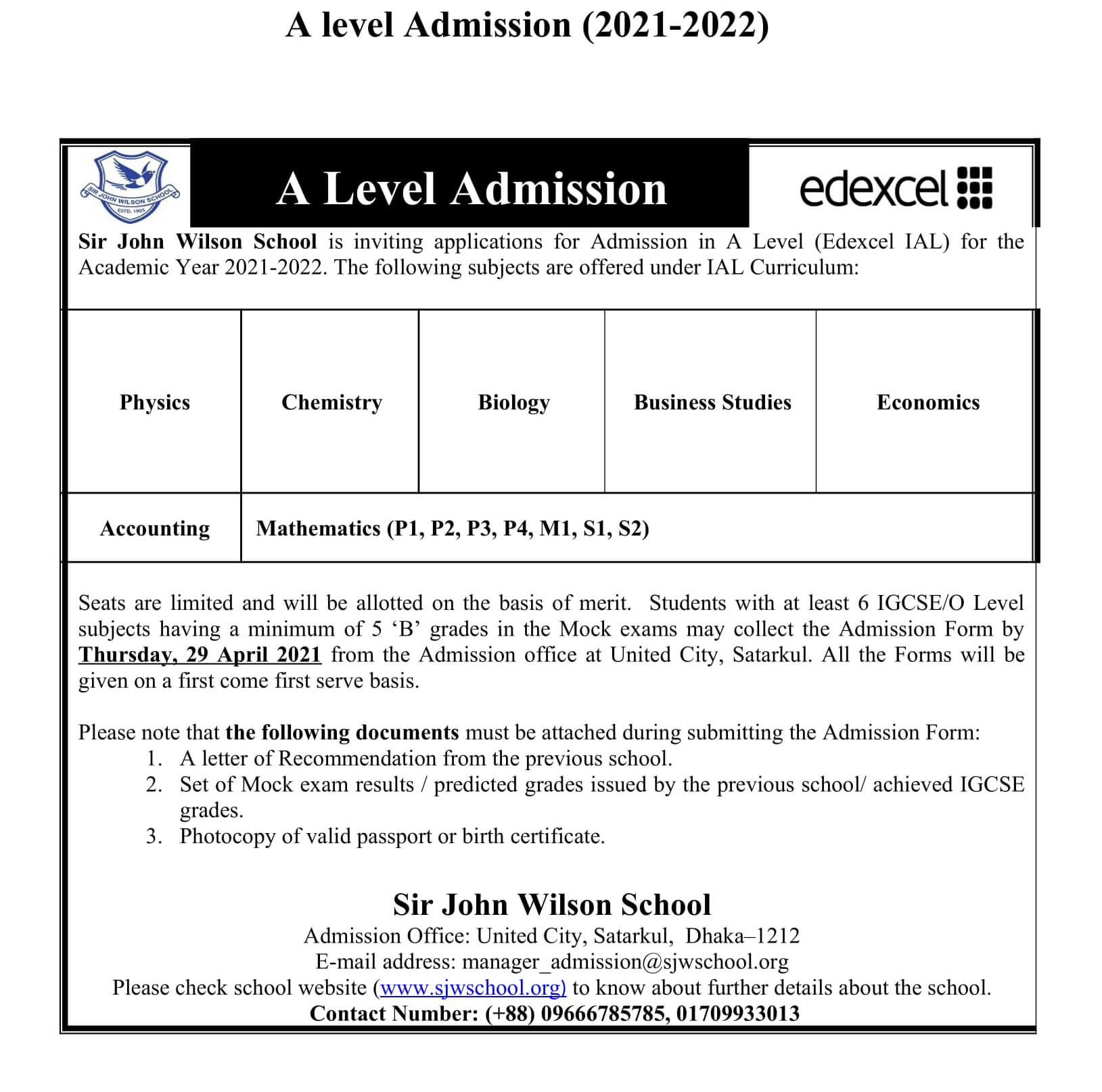 A Level Notice 2021-22 for website-1