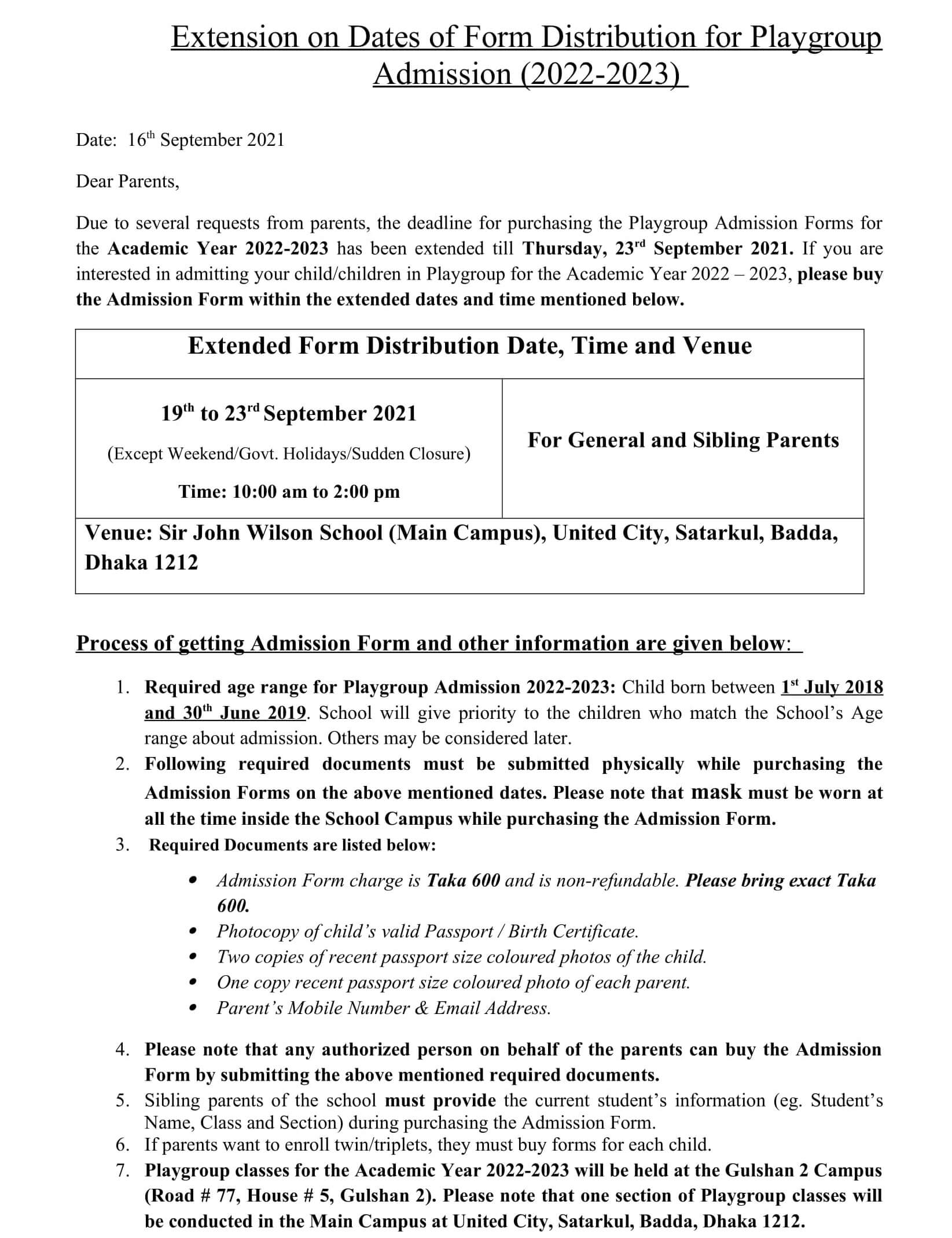Extended Dates of Form Distribution PG 2022-2023-1