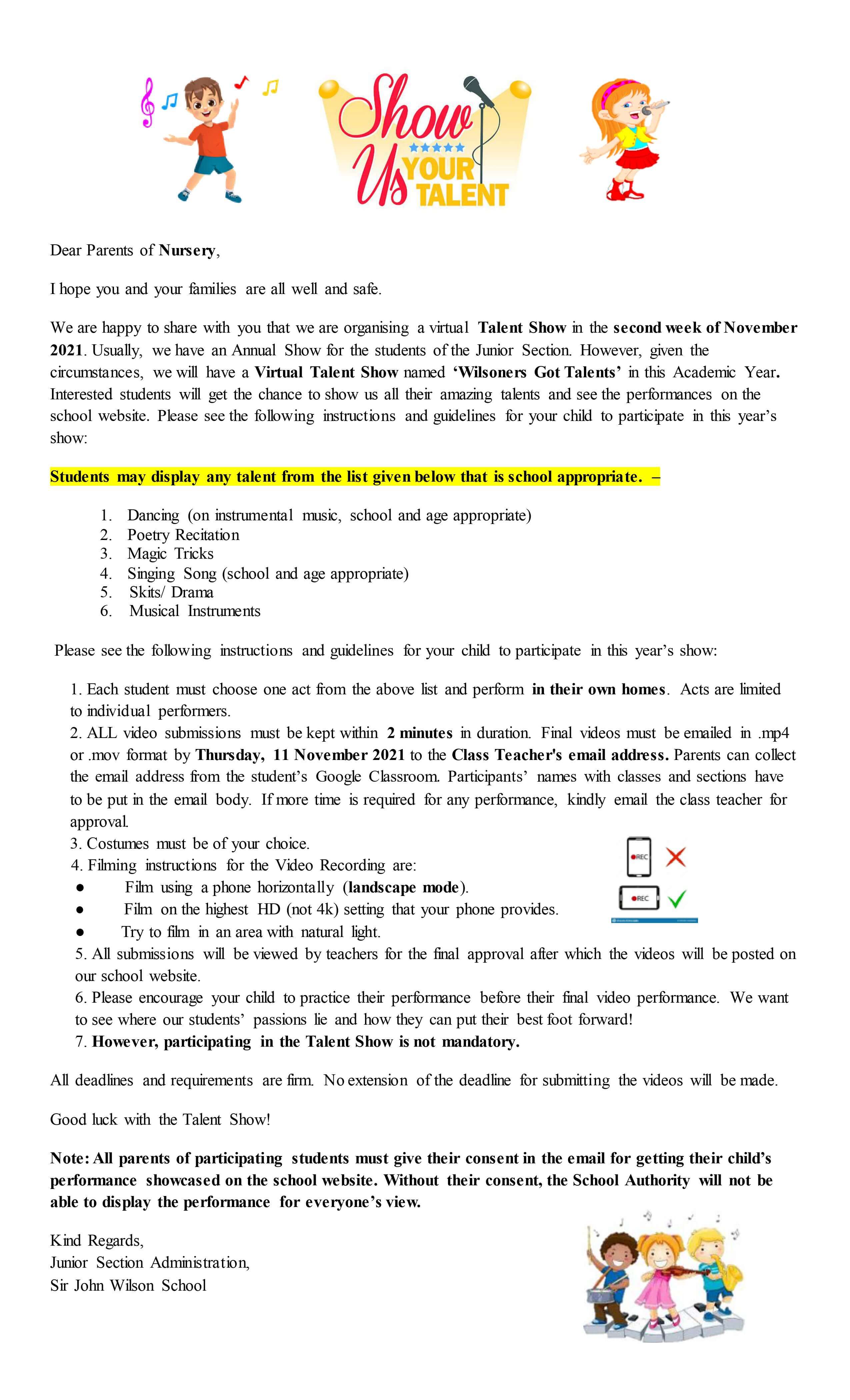 Nursery Talent Show 1