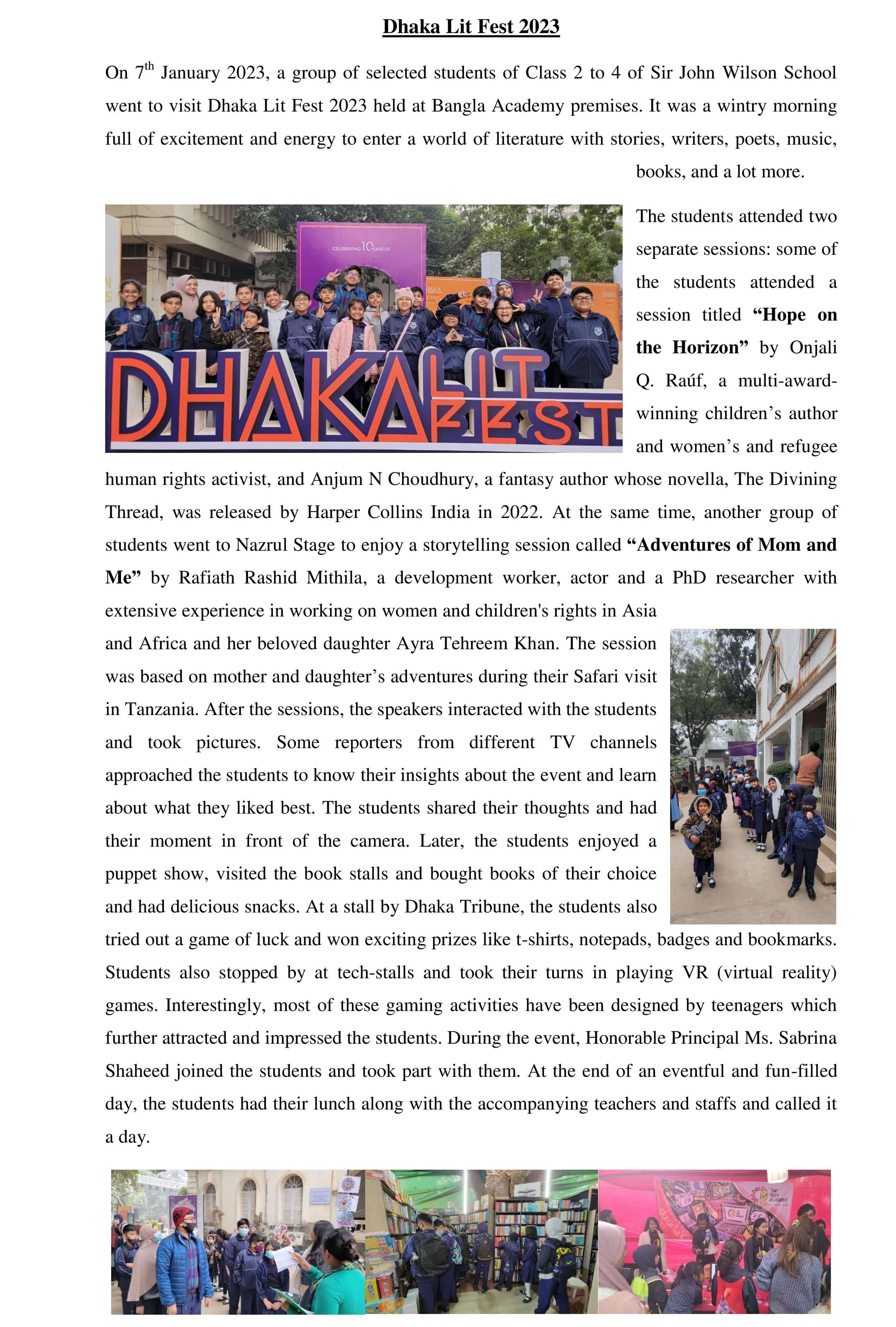 Dhaka Lit Fest 2023 report