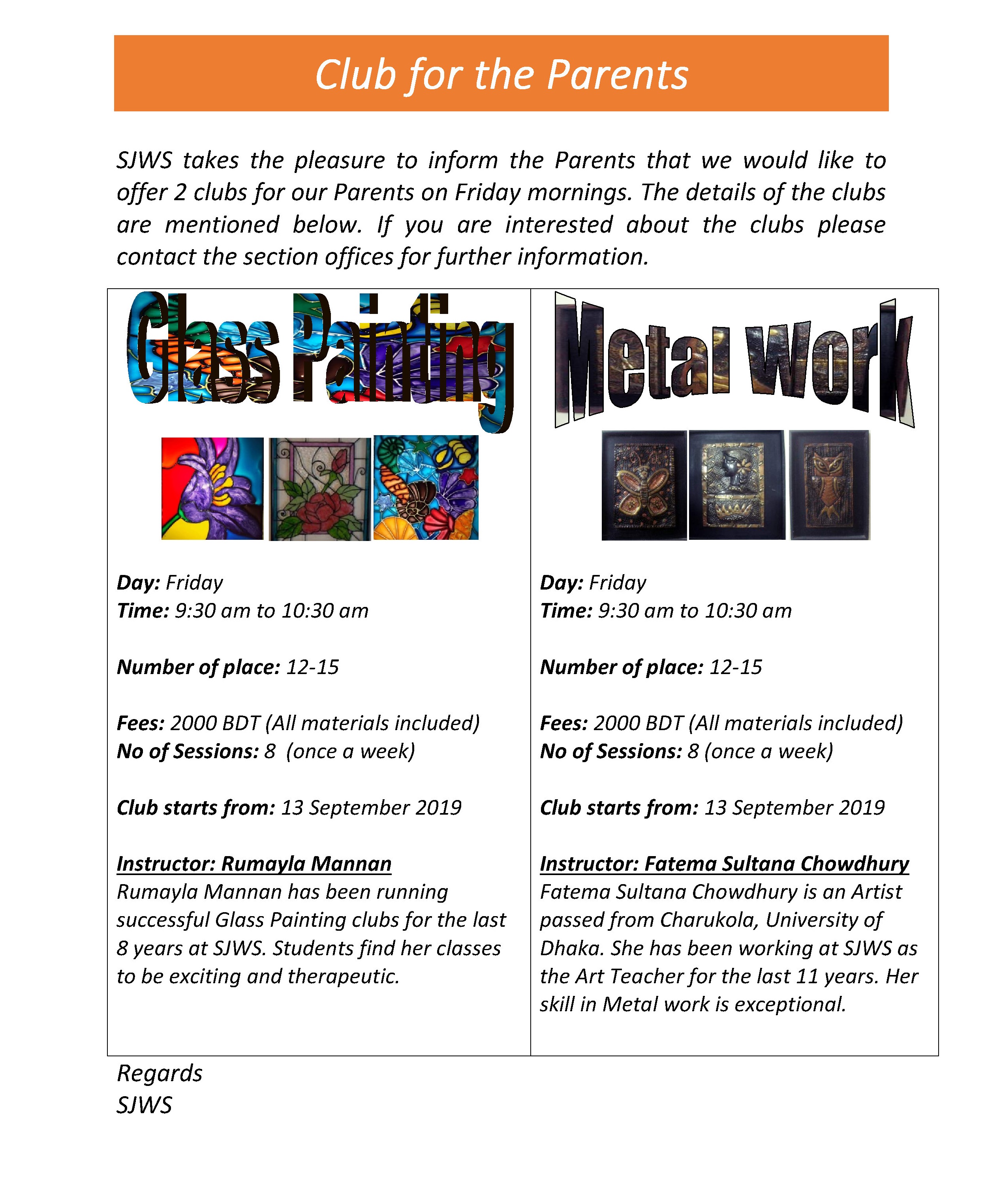 Club for the Parents