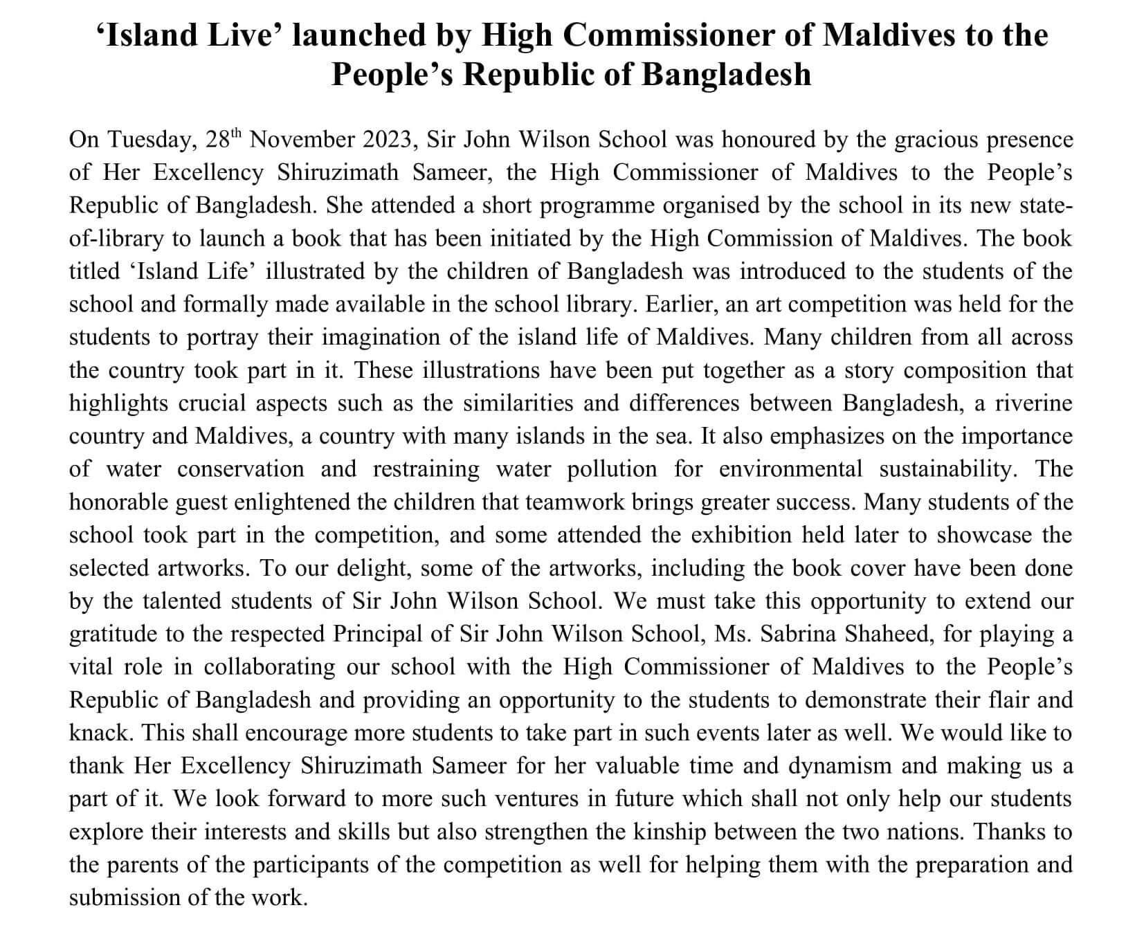 Book Launch by High Commissioner of Maldives-1