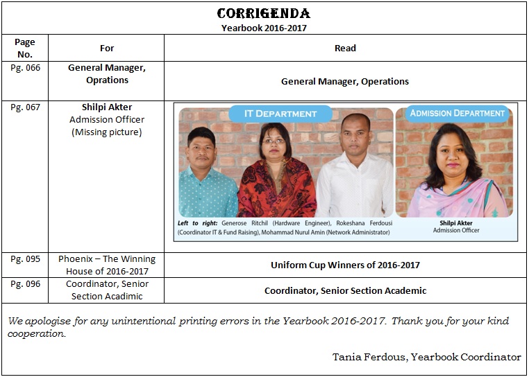 Corrigenda YB 2016-2017